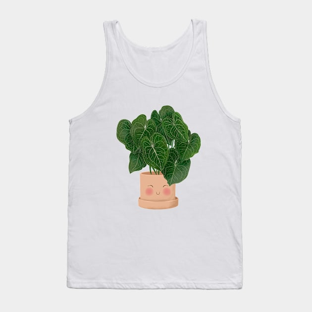 Cute Plant Illustration,  Anthurium Magnificum 4 Tank Top by gusstvaraonica